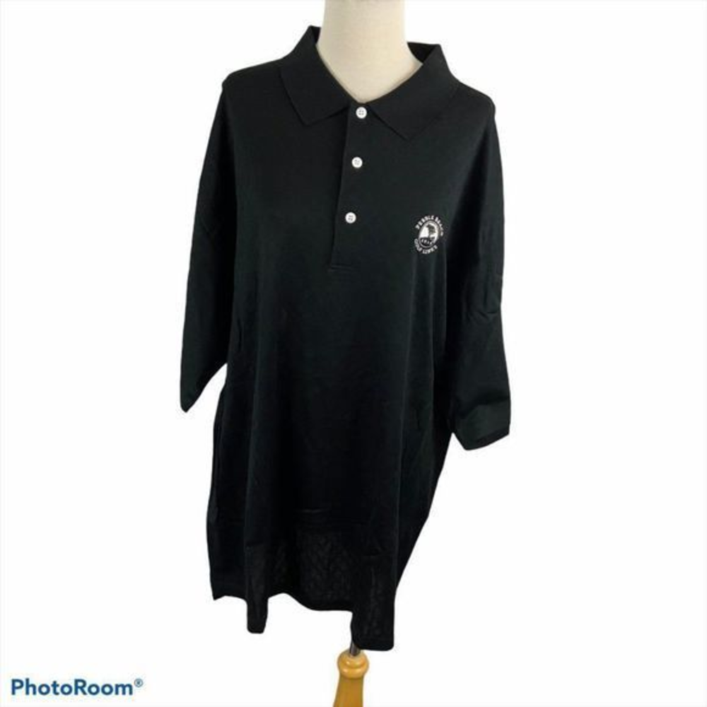 NWT‎ PEBBLE BEACH Black Polo